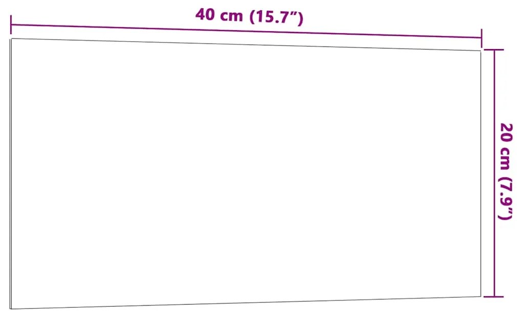 vidaXL Πίνακας Επιτοίχιος Μαγνητικός Λευκός 40 x 20 εκ. Ψημένο Γυαλί