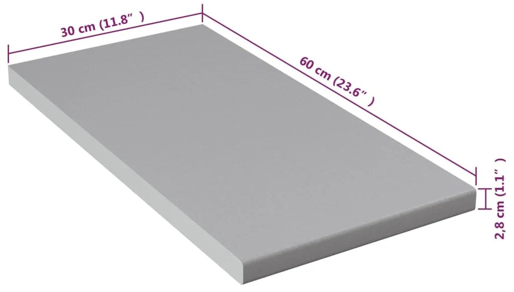 vidaXL Πάγκος Κουζίνας Γκρι 30 x 60 x 2,8 εκ. από Μοριοσανίδα