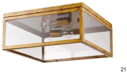 Κρεμαστό Φωτιστικό Οροφής IP20 2xE27 40W Μέταλλο-Γυαλί Luma Lighting-114-01016-21-antique-bronze-Μπρονζέ 114-01016-21-antique-bronze