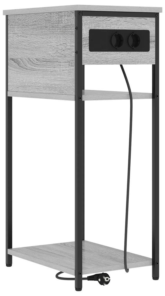 vidaXL Κομοδίνο Γκρι sonoma 28.1 x 40.9 x 75 εκ. Επεξεργασμένο ξύλο