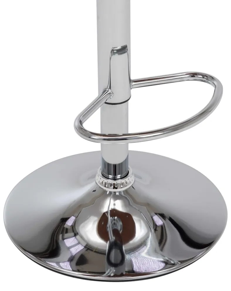 vidaXL Σκαμπό Μπαρ 2 τεμ. Κρεμ από Λυγισμένο Ξύλο και Συνθετικό Δέρμα