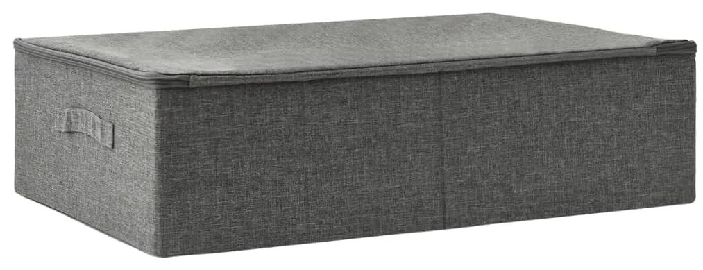 vidaXL Κουτι Αποθήκευσης Ανθρακί 70 x 40 x 18 εκ. Υφασμάτινο