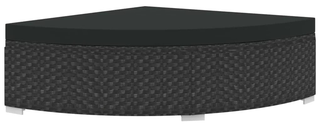 vidaXL Σαλόνι Κήπου 6 Τεμαχίων Μαύρο από Συνθετικό Ρατάν με Μαξιλάρια