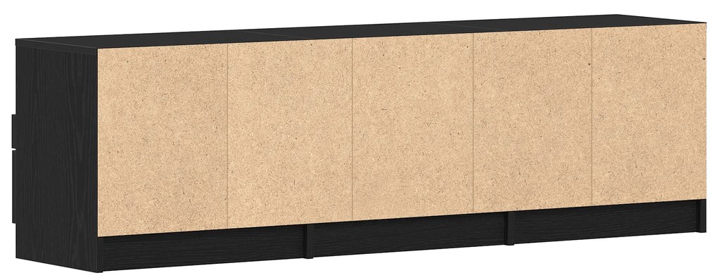 vidaXL Ντουλάπα τηλεόρασης Μαύρο Δρυς 150x33,5x45 εκ Επεξεργασμένο ξύλο