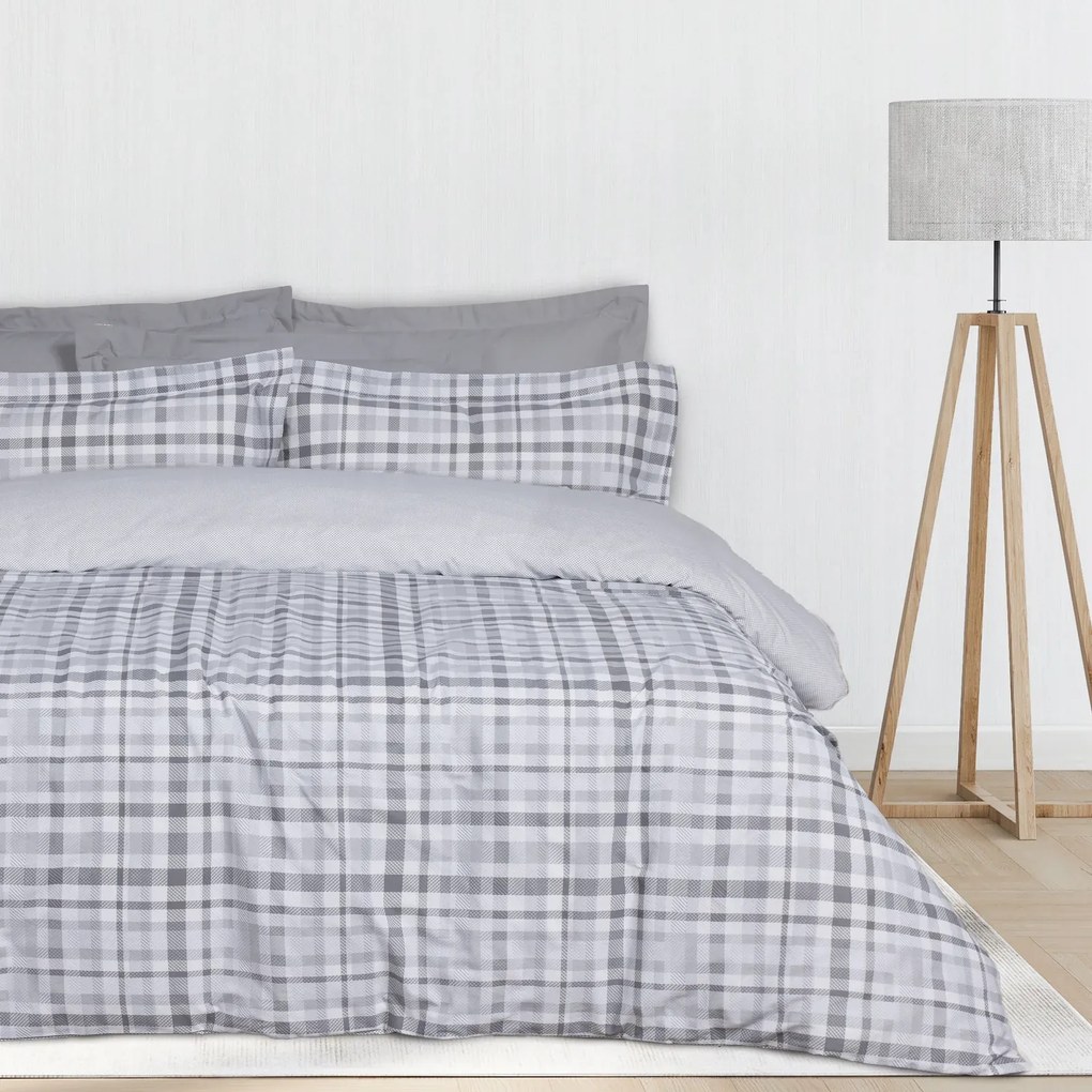 DAS HOME ΣΕΤ ΣΕΝΤΟΝΙΑ ΥΠΕΡΔΙΠΛΑ ΜΕ ΛΑΣΤΙΧΟ CASUAL 5431 GREY