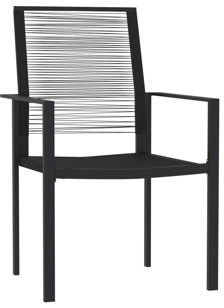 vidaXL Σετ Τραπεζαρίας Κήπου 9 Τεμαχίων Μαύρο