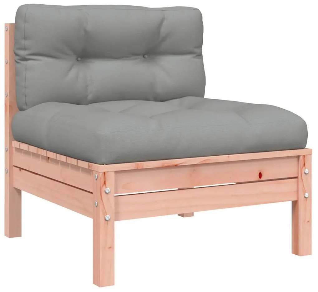 vidaXL Καναπές Κήπου Χωρίς Μπράτσα Μασίφ Ψευδοτσούγκα με Μαξιλάρια