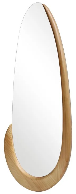 Καθρέπτης οβάλ Marly pakoworld mdf σε φυσική απόχρωση 50.5x4x127εκ (1 τεμάχια)