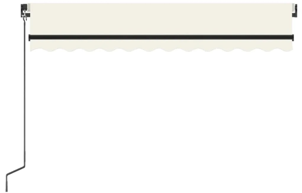 vidaXL Τέντα Συρόμενη Χειροκίνητη Κρεμ 350 x 250 εκ.