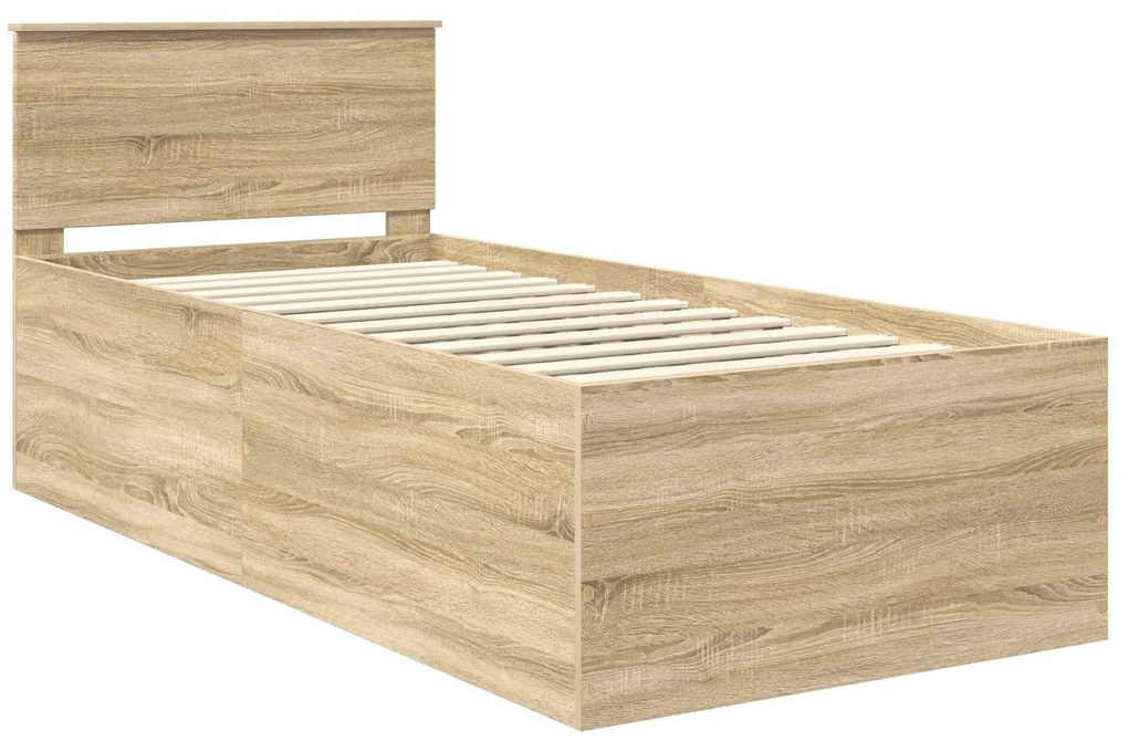 vidaXL Σκελετός Κρεβατιού Δρύς Sonoma 90 x 200 cm Επεξεργασμένο ξύλο
