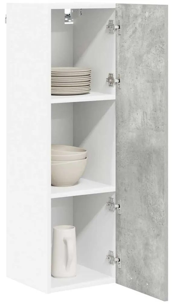 vidaXL Κρεμαστό ντουλάπι με πόρτα Σκυρόδεμα Γκρι 30 x 31 x 100 εκ.