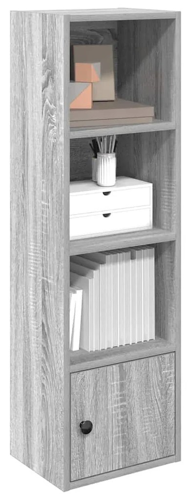 Βιβλιοθήκη Γκρι Sonoma 31x24x102 εκ. από Επεξεργασμένο Ξύλο