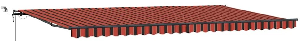 vidaXL Ύφασμα Ομπρέλας με πορτοκαλί και καφέ 600 x 300 εκ Πολυεστέρας