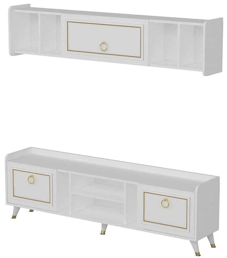 Σύνθεση Τηλεόρασης Alya 505CRL1725 180x35x55cm White