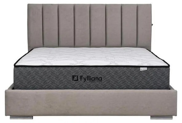 Επενδυμένο Κρεβάτι Udine Fylliana Μπέζ Διπλό 160x200 εκ. 167x214x115 εκ.