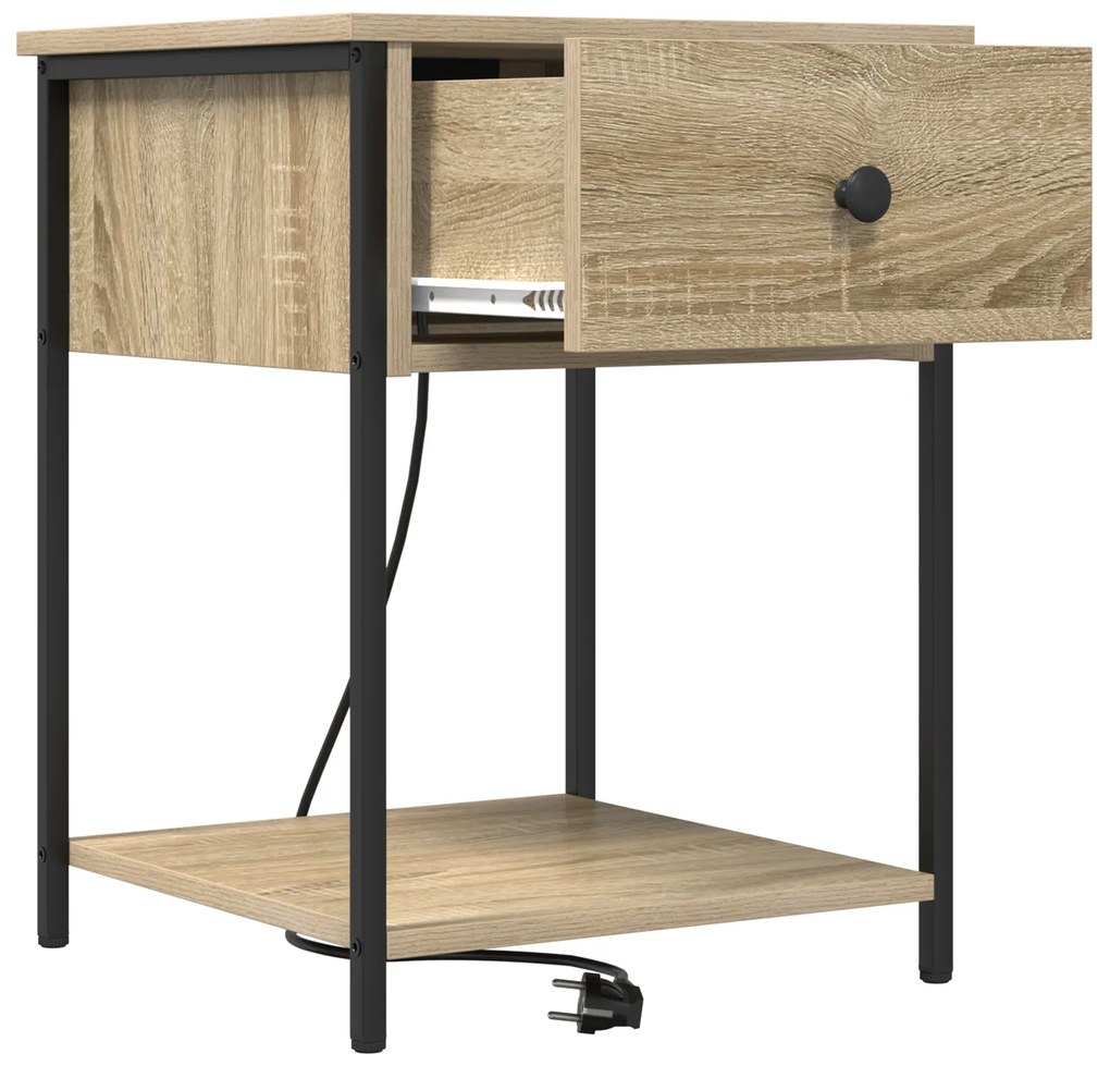vidaXL Κουτιά Κρεβατοκάμαρας 2 pcs Sonoma Δρυς 42 x 41 x 56 εκ.