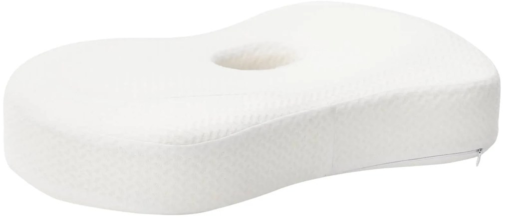 vidaXL Μαξιλάρι με μαξιλάρι Λευκό 55 x 36 x 10 εκ. Πολυεστέρας