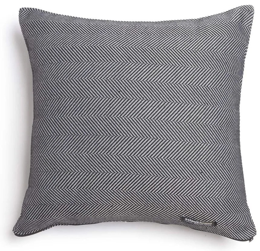 Μαξιλαροθήκη Διακοσμητική Atheras Classic Black-Silver Aslanis Home 45X45 Βαμβάκι-Chenille