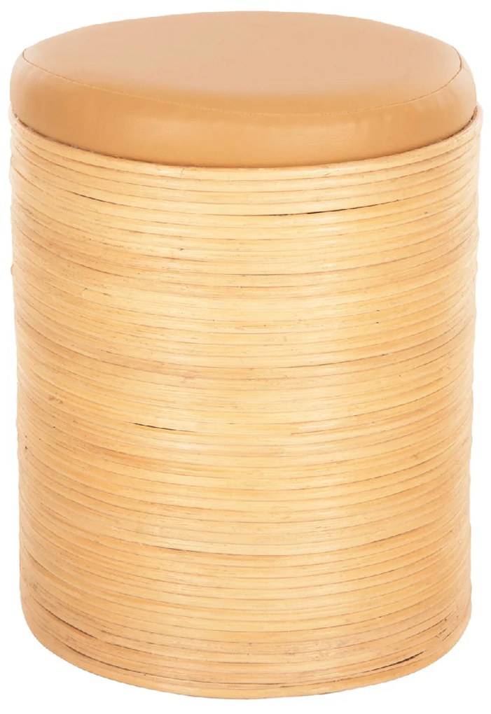 ΣΚΑΜΠΟ MITCH HM9886 ΦΥΣΙΚΟ RATTAN-ΚΑΘΙΣΜΑ ΑΠΟ PU ΜΠΕΖ Φ37x47Υεκ.