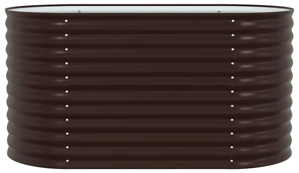 vidaXL Υπερυψωμένη Ζαρντινιέρα Καφέ 160 x 80 x 81 cm Ατσάλι