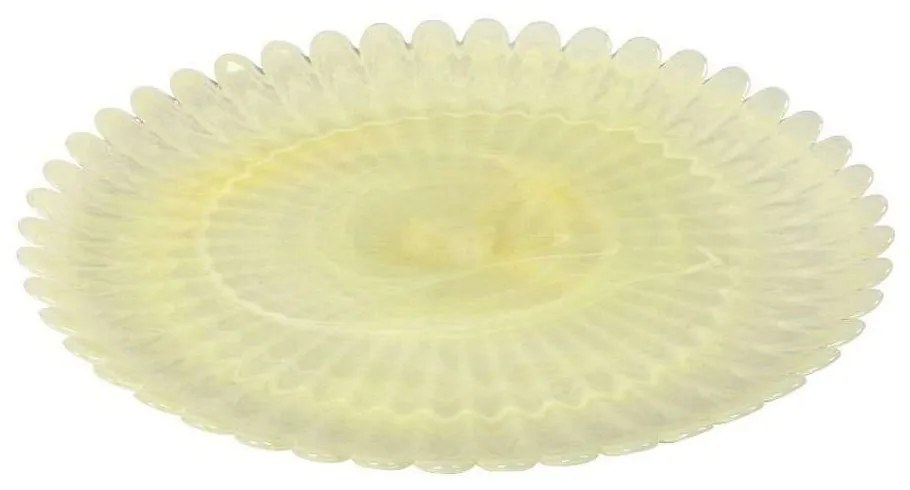 Πιατέλα Σερβιρίσματος Atlas DAC1736 33x33x2cm Yellow Espiel Glass