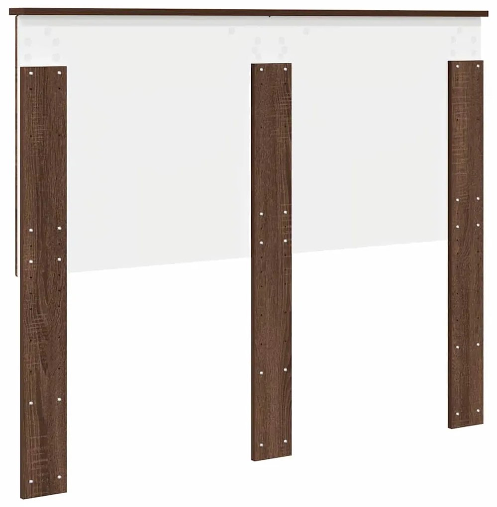 vidaXL Κεφαλάρι με κεφαλάρι Καφέ δρυς 135 cm Επεξεργασμένο ξύλο