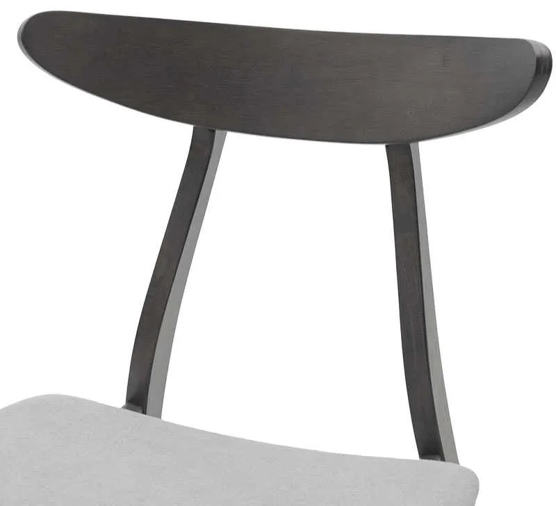 Καρέκλα Orlean pakoworld ξύλο rubber wood rustic grey-ύφασμα γκρι