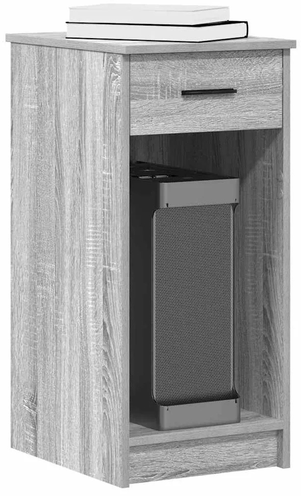 vidaXL Βάση πύργου υπολογιστή με συρτάρι Γκρι Sonoma 35x45x77 εκ.