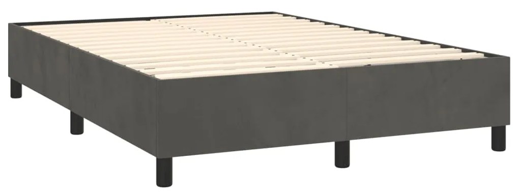 ΚΡΕΒΑΤΙ BOXSPRING ΜΕ ΣΤΡΩΜΑ ΣΚΟΥΡΟ ΓΚΡΙ 140X190 ΕΚ. ΒΕΛΟΥΔΙΝΟ 3142900