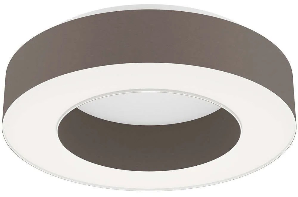 Φωτιστικό Οροφής - Πλαφονιέρα Guamare 39993 Φ53x13,5cm Dim Led 3980lm 34W Cappuccino-White Eglo Metal,Fabric,Plastic