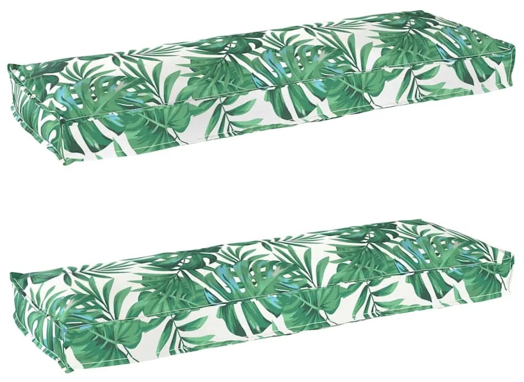 vidaXL Σετ Μαξιλαριών Πάγου Floral 2 pcs Μοτίβο φύλλων 120 x 40 x 8 εκ