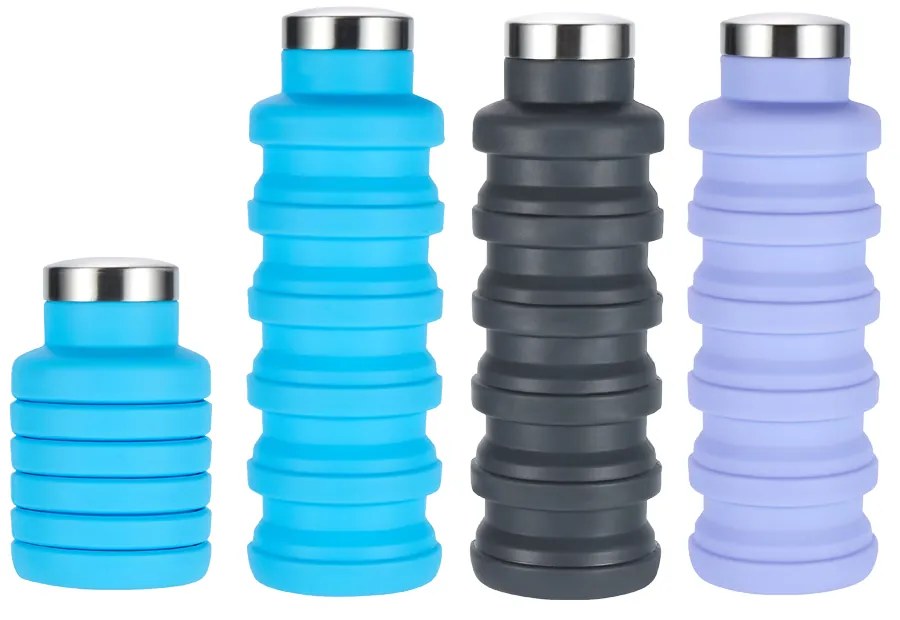 CAMPCOOL ΜΠΟΥΚΑΛΙ ΣΙΛΙΚΟΝΗΣ 500ml ΠΤΥΣΣΟΜΕΝΟ ΜΕ ΚΛΕΙΣΤΡΟ-ΔΙΑΦΟΡΑ ΧΡΩΜΑΤΑ velco-21-34788