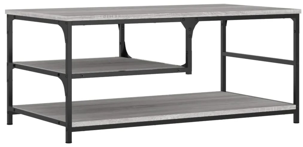 vidaXL Τραπεζάκι Σαλονιού Γκρι Sonoma 90 x 49 x 40 εκ. Επεξεργ. Ξύλο