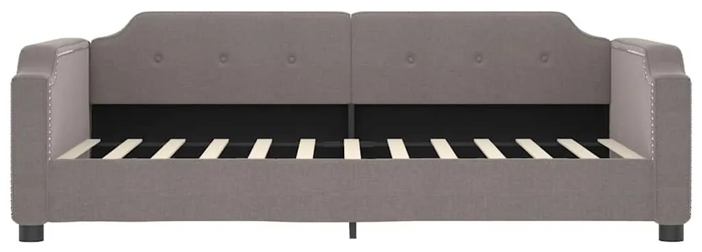 vidaXL Καναπές Κρεβάτι Συρόμενος Taupe 90x200 εκ. Ύφασμα & Συρτάρια