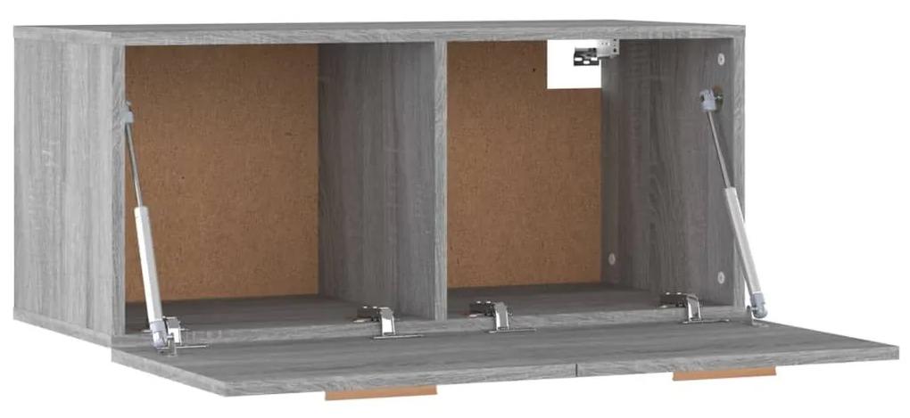 Ντουλάπι Τοίχου Γκρι Sonoma 80x35x36,5 εκ. Επεξεργασμένο Ξύλο - Γκρι