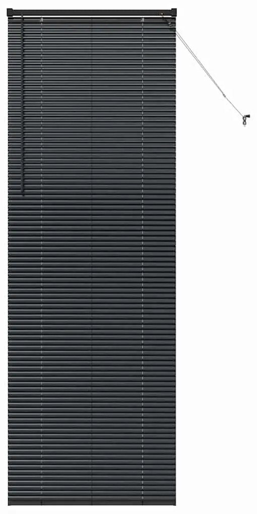 vidaXL Ρολό Παραθύρου με κουρτίνες Άλλο Μαύρο 80 x 130 εκ Αλουμίνιο