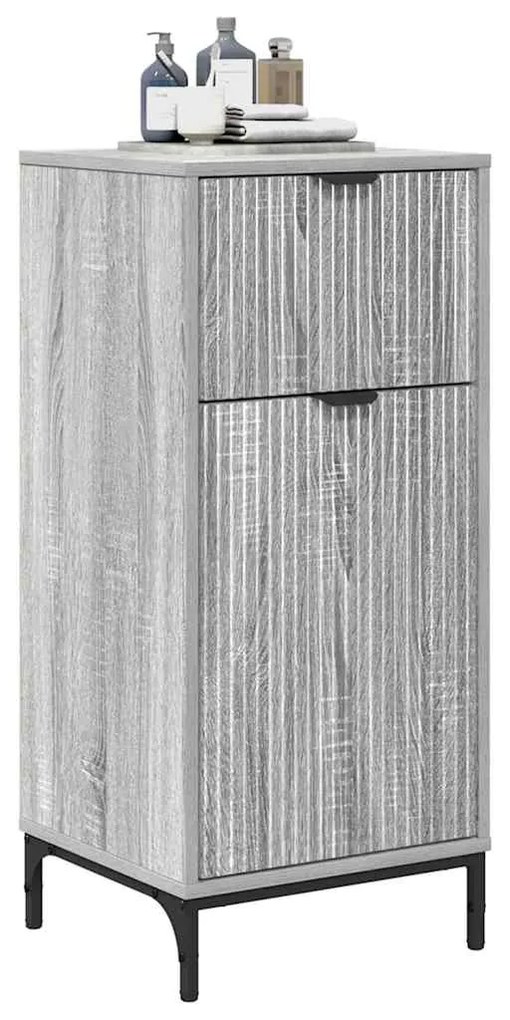 vidaXL Ντουλάπι Μπάνιου με συρτάρι Γκρι sonoma 39.5 x 36 x 88 εκ