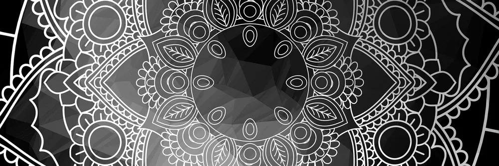 Εικόνα ασπρόμαυρη Mandala - 120x40