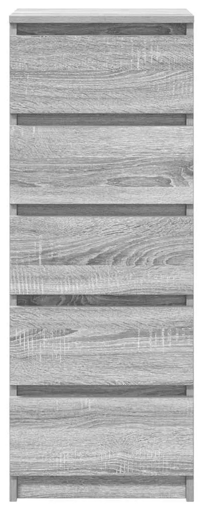 Συρταριέρα με Συρτάρια Γκρι Sonoma 37,5x35x99εκ. από Επεξ. Ξύλο - Γκρι