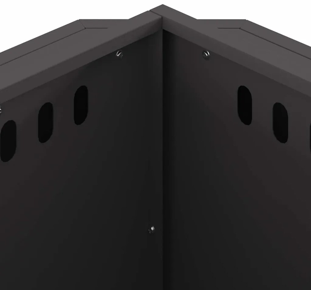 vidaXL Φωτιά Μαύρο 58 x 58 x 51 cm Κρύα έλαση από χάλυβα