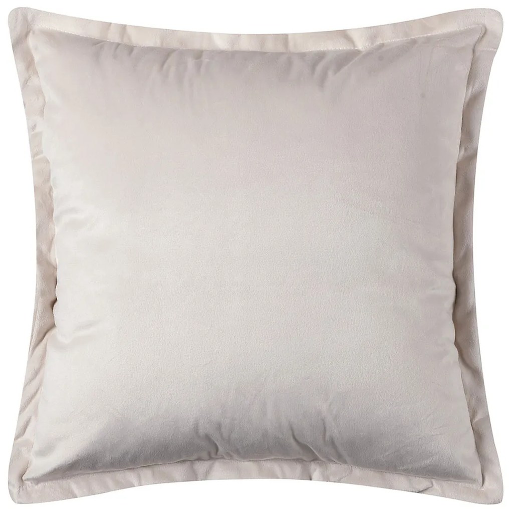 Βελουτέ Διακοσμητική Μαξιλαροθήκη (45x45) Silk Fashion A804 Ιβουάρ