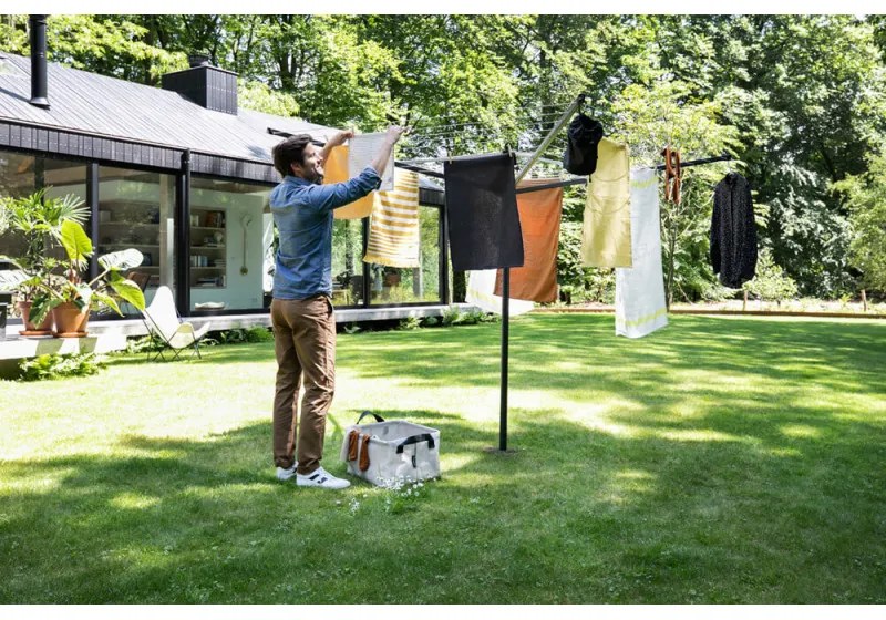 Brabantia Lift-O-Matic outdoor space 1003464, 50 m, Ρυθμιζόμενο ύψος, Μεταλλικό καρφί, Ανθεκτικό στη διάβρωση, Μαύρο