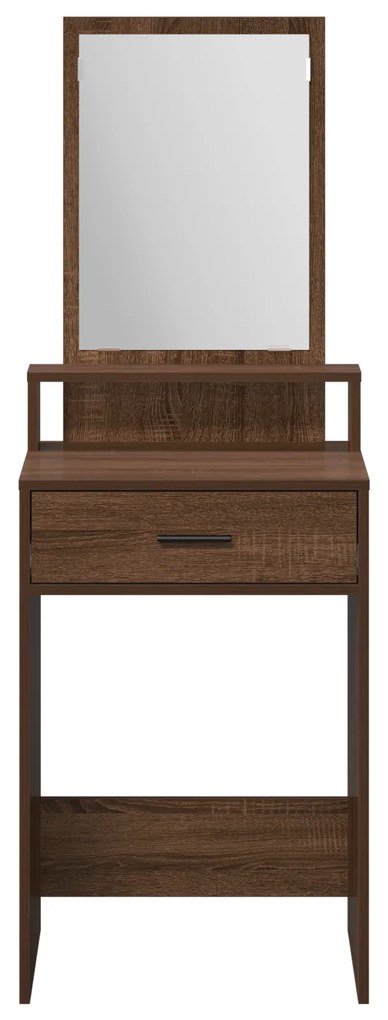 vidaXL Καφετί Επιτραπέζιο με Συρτάρια 50x41x140 εκ