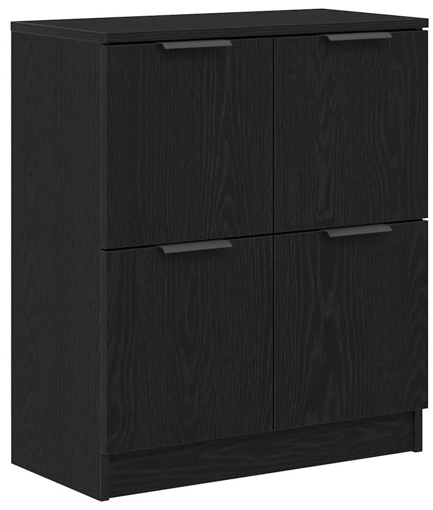 vidaXL Πλαϊνό γραφείο Μαύρη Οξυά 180 x 30 x 70 εκ Επεξεργασμένο ξύλο