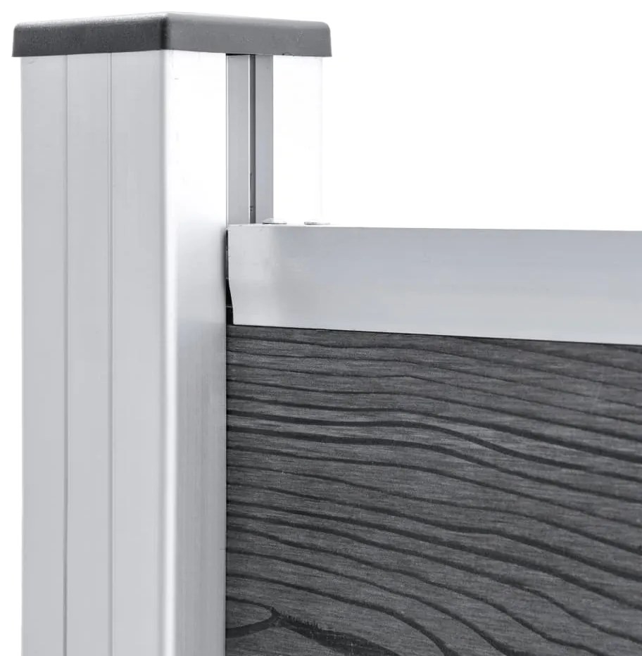 vidaXL Σετ Πάνελ Περίφραξης Γκρι 699 x 146 εκ. από WPC