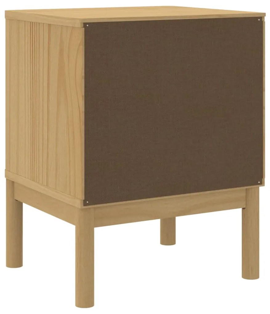 vidaXL Κομοδίνο FLORO Καφέ 45 x 39 x 57 εκ. από Μασίφ Ξύλο Πεύκου