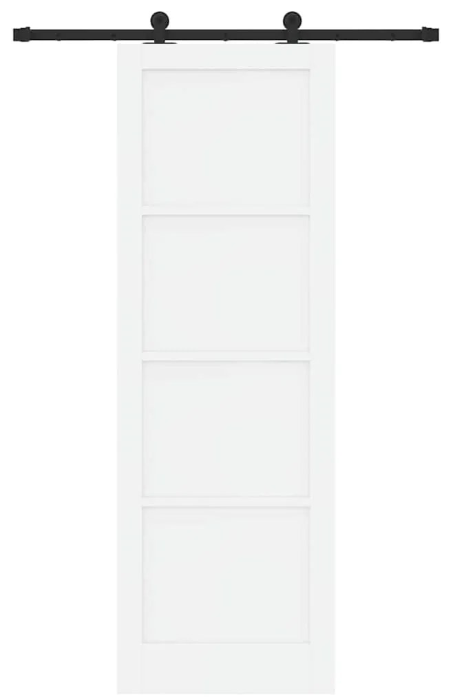 vidaXL Συρόμενη Πόρτα ORKDAL Λευκό και μαύρο 78 x 232 cm