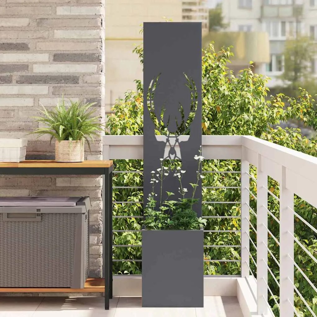 vidaXL Οθόνη Ιδιωτικότητας Κήπου Animal Print Ανθρακί 32 x 140 εκ.