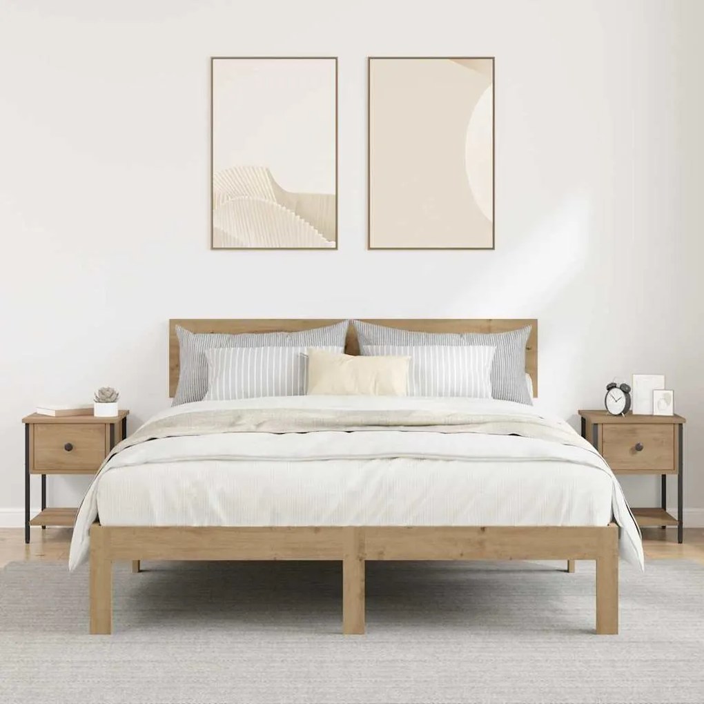 vidaXL Κομοδίνο 2 pcs Artisan Oak 34 x 35,5 x 45 εκ Επεξεργασμένο ξύλο