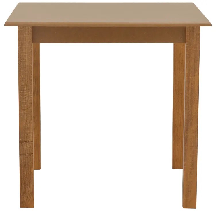 Τραπέζι Zolenio pakoworld μασίφ ξύλο οξιάς με επιφάνεια mdf λούστρο καρυδί 60x60x76εκ